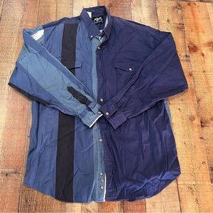 Roper Two-Tone Rodeo Blue Shirt